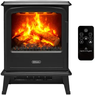 Dimplex Elektrokamin Evandale - Elektrokamin mit Heizung und Kaminfeuer - 1000W / 2000W - Wasserdampf Kamin - LED Optimyst 3D Flammeneffekt - Inklusive Fernbedienung - Black