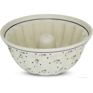 Bunzlauer Keramik Backform Bunzlauer Keramik Gugelhupf Backform Rührkuchen rund 2 Liter Dekor 111 gelb