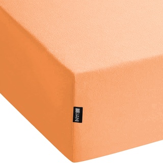Beliani, Fixleintuch, Spannbettlaken Baumwolle orange 160 x 200 cm JANBU (160 x 200 cm)
