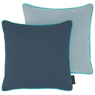 Remember Dekokissen, Remember Kissen Blueberry mit Samt Paspel bunt