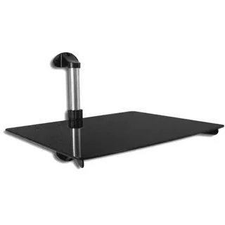 HiFi Glas Regal Media Konsole Wandhalter Wandregal Ablage Rack Rauch-Glasboden
