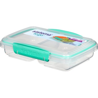 Sistema Kleiner Split TO GO Aufbewahrungsbehälter für Lebensmittel | 350 ml | Lunchbox mit Fächern | BPA-frei |