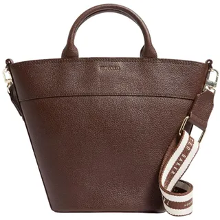 Ted Baker Leder Handtasche Umhängetasche Wilsona Webbing Cross Body Leather Tote Bag Brown braun - Einheitsgröße