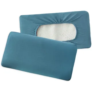 Traumschlaf Premium Interlock Jersey Universal Bezug für Nackenstützkissen ca. 40x60 cm - 40x80 cm | rauchblau - blau