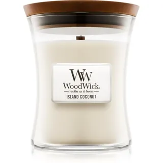 Woodwick Island Coconut Duftkerze mit Holzdocht 275 g