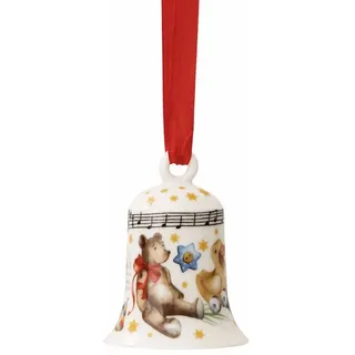 Hutschenreuther Christbaumschmuck Sammelserie Weihnachtslied 2026 Weihnachtsgeschirr, Jahresglocke, Weihnachtsglocke, Christbaumglocke 7 cm bunt