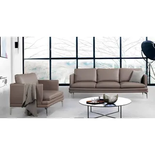 Luxus Designer Sitz Garnitur Sofa Couch Polster  Set Leder Textil 3+2 Neu