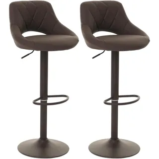 MCW Barhocker N64 2er Set drehbar höhenverstellbar  Braun