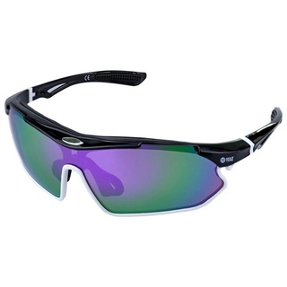 YEAZ Sportbrille SUNRAY sport-sonnenbrille schwarz/weiß/lila, Sport-Sonnenbrille schwarz/weiß/lila lila
