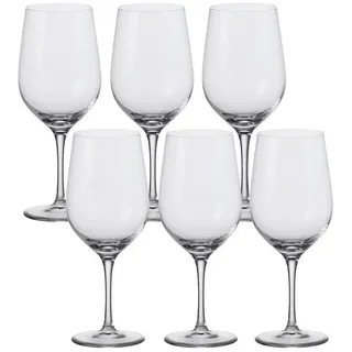 LEONARDO Rotweinglas Rotwein-Glas XL, 6er-Set Ciao+, 6-tlg., Glas, stoßfest, klangvoll, gastronomiegeeignet weiß