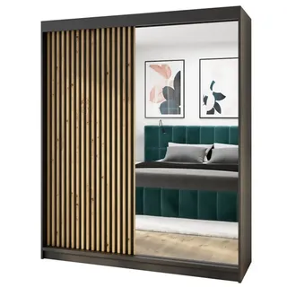 a&j möbelland Schwebetürenschrank MIT 120 x 215 x 59,5 cm Grau