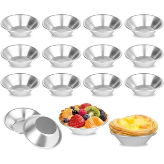 16er Tartelette Förmchen 7.5*4*2CM Wiederverwendbare Pastel Nata Formen | Mini Törtchen Formen - Antihaft - Gute Entformung - für Torten, Individuelle Kuchen, Flans, Cupcake, Muffin, Pudding
