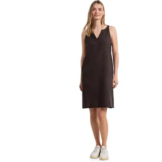 Street One Knielanges Kleid mit Split Neck aus Leinen - 44