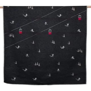 David Fussenegger Skipiste Kuscheldecke 140 x 200 cm Anthrazit