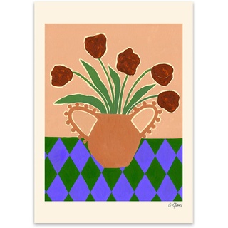 The Poster Club - Red Tulips von Carla Llanos, 50 x 70 cm