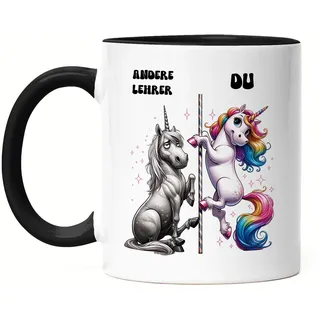 Hey!Print Andere Lehrer Du Einhorn Tasse Schwarz Hauptschule Lehrer Einzigartig