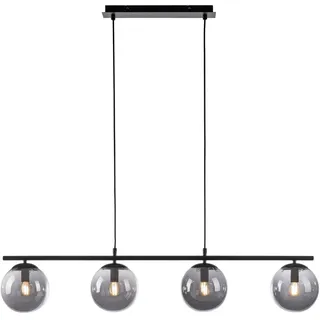 just light. Big Widow 4-flg. E14 25W 50 cm schwarz/glas/metall