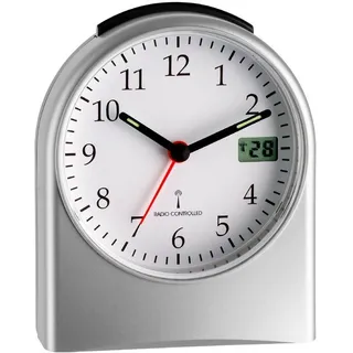 TFA 98.1040.54 Funkwecker analog digital lautlos Snooze Hintergrundbeleuchtung