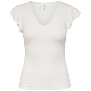 Only Damen T-Shirt ONLBELIA Weiß 15227187 L