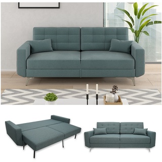 VitaliSpa Schlafsofa Schlafcouch Boxspringsofa York Schlaffunktion Bettkasten