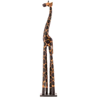 Nexos Trading DIVERO Deko Giraffe aus Holz - gefertigt in Handarbeit