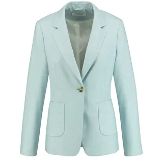 Gerry Weber Damen Longblazer in Pastell-Optik Langarm Blazer Langarm gefüttert unifarben Aqua Ecru Gemustert 40