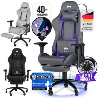 eliteseats Gaming Stuhl Stoff Grau