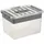 Q-Line Aufbewahrungsbox 40 x 30 x 26 cm 4-tlg. transparent/grau