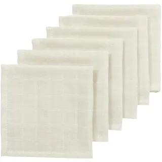 Meyco Waschtücher 6er Pack 30x30cm Musselin Spucktücher Nature | 100 % weiche Baumwolle - Oeko Tex zertifiziert - saugfähig, hautfreundlich & schnelltrocknend