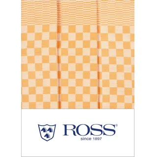 Ross 3er Pack Baumwoll-Geschirrtücher Gebild 45x65 cm | gelb - gelb