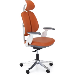 Ergonomischer Bürostuhl Liftor Active, orange (echtes Leder)