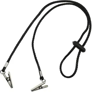 Verstellbare Lätzchenhalter, Serviettenhalter, Serviettenhalter, Halskette, für Erwachsene, Serviettenhalter, Küchenutensilien, Gadgets, Schwarz, 2 Stück