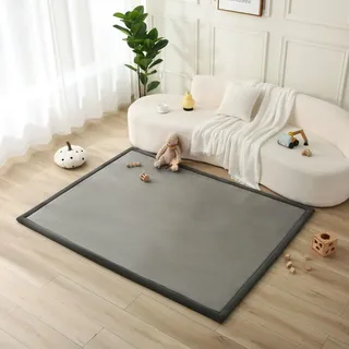 Hakuna Matte Wolkenweiche Spielmatte Baby 200x150x2cm, Dunkelgrau, Tatami Matte