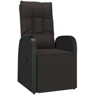 vidaXL Poly Garten-Liegestuhl 57 x 73 x 105 cm schwarz