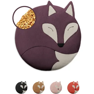 Leschi Körnerkissen für Bauch und Rücken "Fuchs Luca" 25 x 25 cm Lila