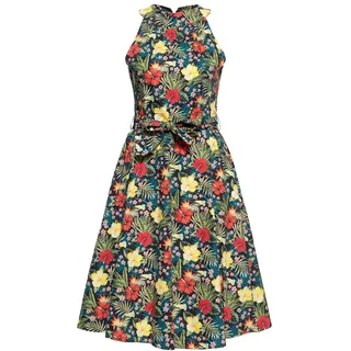 Queen Kerosin Swing Kleid in schwarz | M