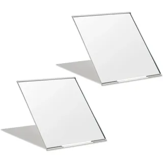 OSDUE Reisespiegel Taschenspiegel Klein Kosmetikspiegel Handspiegel, Mini Schminkspiegel, Klappbar Reisespiegel, Kleiner Spiegel für Reisen/Büro/Rasieren/Camping und Make-up, 2pcs 7 * 6cm