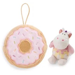NICI Kuscheltier Theodor - Friends 61915 Einhorn Sweety Rainbow in Donut mit Loop ab 3 Jahre, 10 cm
