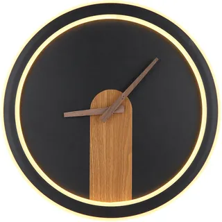 GLOBO LED Wanduhr 31 cm analog schwarz