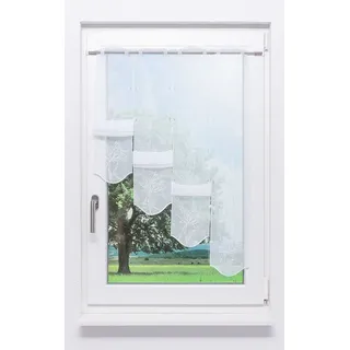 PLAUENER SPITZE Panneaux Ösen 80 x 95 cm Transparent/Weiß 1 St