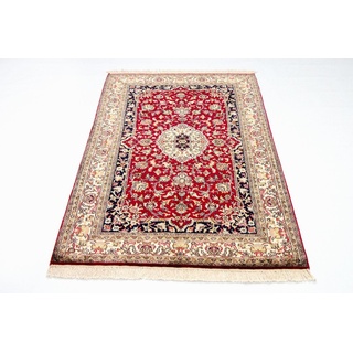 Teppich »Kaschmir Seide Teppich handgeknüpft rot«, rechteckig, 18018325-0 Rot 5 mm