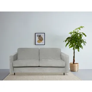 Home Affaire Schlafsofa HOME AFFAIRE "Virming", grau, B:188cm H:90cm T:98cm, 100% Polyester, Sofas, Schlafsofa, Dauerschlaf-Funktion mit Unterfederung und Matratze