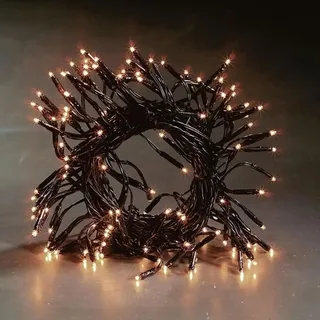 LS-LebenStil USB LED 100 Lampen 7,4 Meter Lichterkette 100 Lampen Warm-Weiß 8 Lichteffekte Innen Außen Timer Batteriebetrieb Weihnachtsdeko innen Weihnachtsbeleuchtung Outdoor wasserdicht