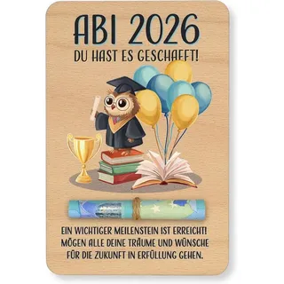 Wiladu Spardose Geldgeschenk Taufe Abi Bachelor Führerschein Jugendweihe Kommunion uvm braun