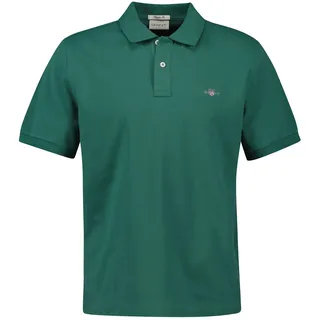 GANT Poloshirt - Regular Shield Kurzarm, Knopfleiste, Pique, Stickerei grün 3XL