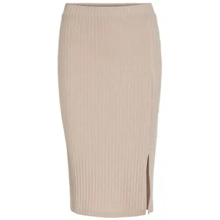 VILA Sommerrock Damen Jersey Beige L