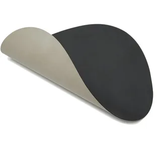 LIND DNA Tischset Table Mat Oval L Double 35x46 cm Double anthrazit/hellgrau Nupo
