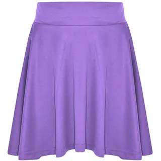 A2Z 4 Kids Mädchen Einfarbig Skaterrock Camouflage Für Schule Trendy Weich Gefühl - Plain Skater Skirt Lilac 9-10 - 9-10 Jahre