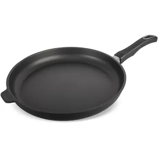 Original Gundel GUSS-BRATPFANNE flach, Ø 32 cm, Höhe 4,5 cm, BIOTAN-Oberfläche, PFOA-frei, Akku-Therm Boden - abnehmbarer Designer-Stiel