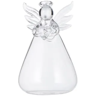 Hochborosilikatglas Hängevase Kreativvase, Engelsförmige Transparente | Blumenvasen Glas, Zarte Form für Schlafzimmer und Wohnzimmer, Stabile Deckenvase, Durchsichtig